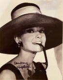 Woman wearing large hat