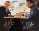 Two men sitting at a diner table.