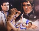 Movie characters collage with autographs.
