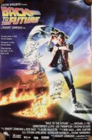 Back to the Future movie poster with signatures.