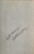 Handwritten note on textured paper background.