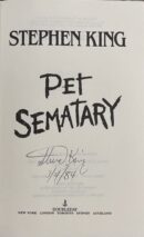 Stephen King signed 'Pet Sematary' title page.
