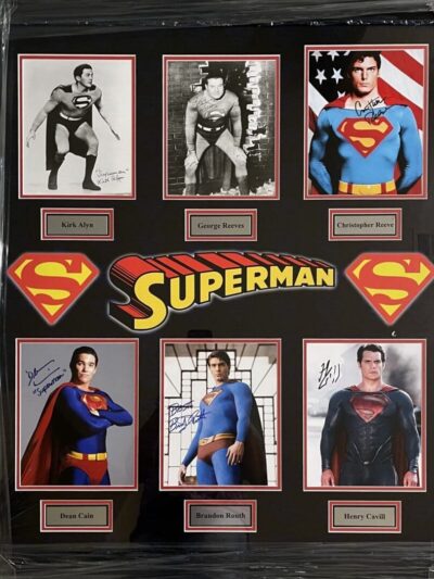Superman actors collage with six photographs.