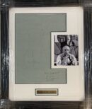 Picasso sketch with framed photo and signature.