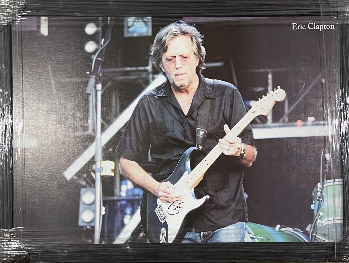 Person playing electric guitar
