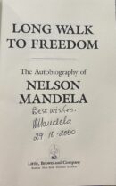 Autographed "Long Walk to Freedom" title page.