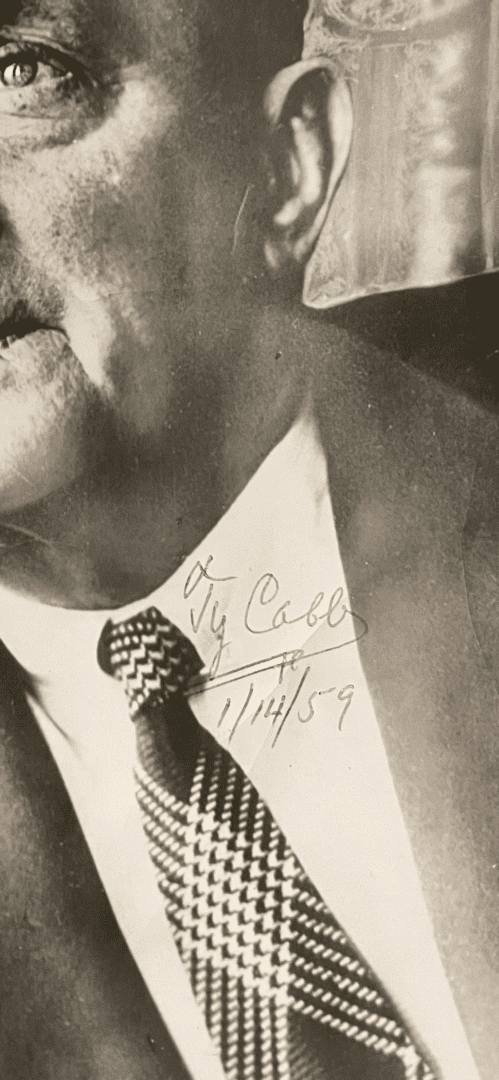 Close-up of man with houndstooth tie.
