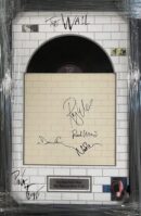 Framed signed Pink Floyd "The Wall" album.