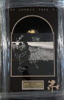 Signed "The Joshua Tree" album display.