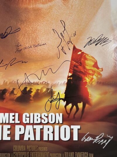 Signed "The Patriot" movie poster.