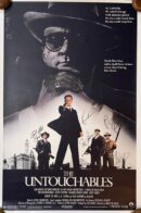 The Untouchables" movie poster with signatures.