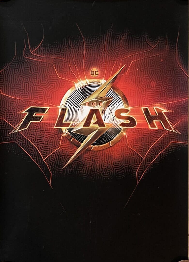 The Flash logo with lightning bolt.