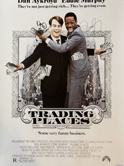 Movie poster for "Trading Places" comedy.