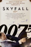 Skyfall movie poster with autographs.