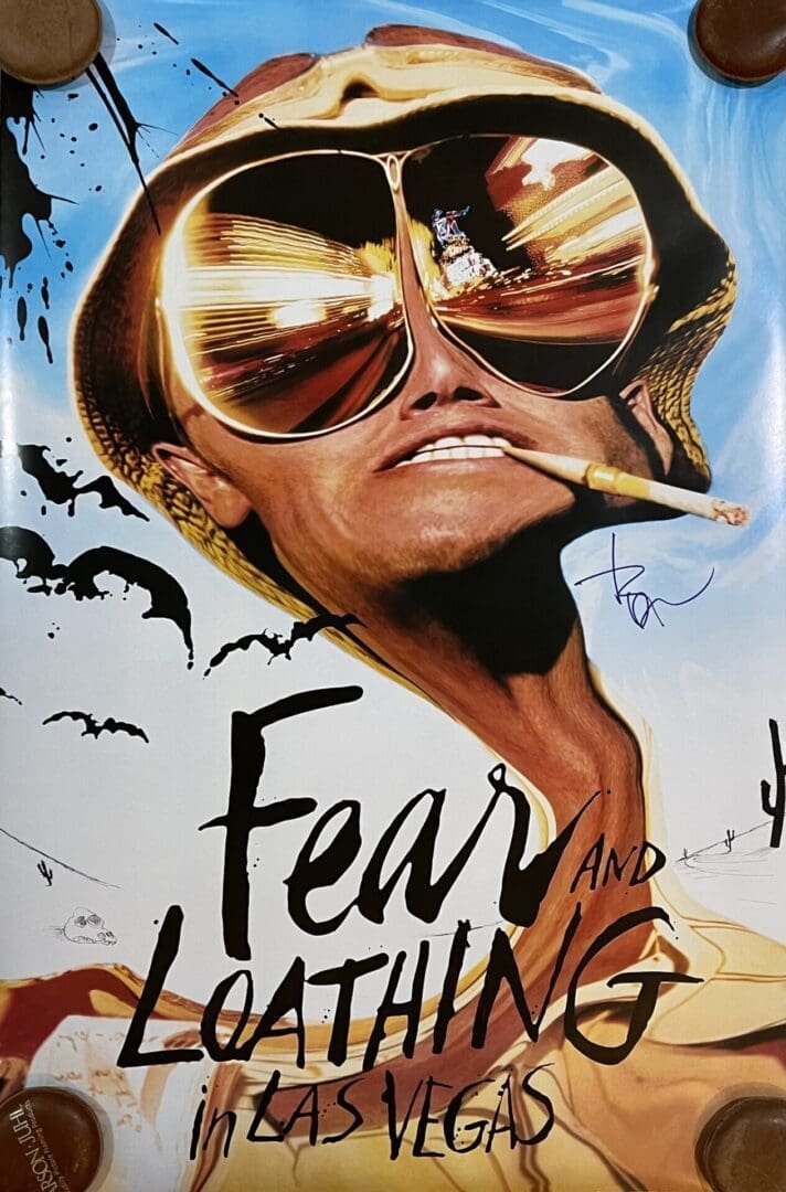 Stylized "Fear and Loathing" movie poster.