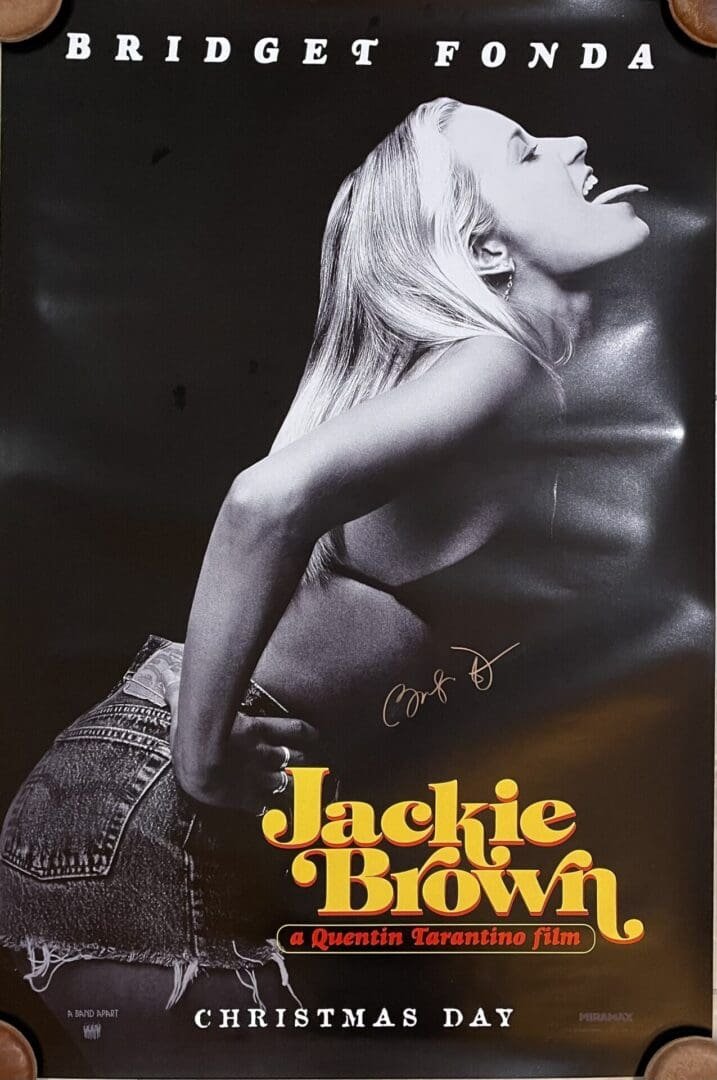 Black and white "Jackie Brown" movie poster.