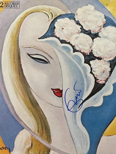 Colorful abstract painting of a woman's face.