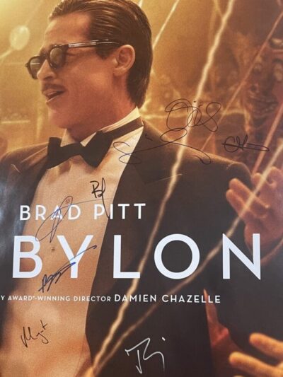 Movie poster with autographs.
