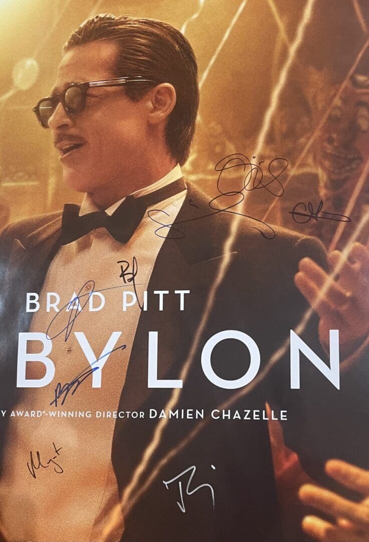 Movie poster with autographs.