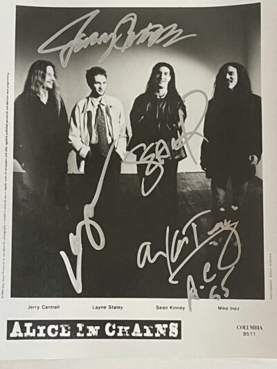 Alice In Chains Autographed 8x10 Photo