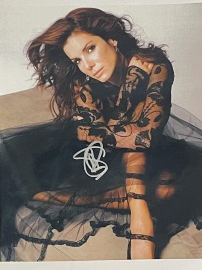 Woman in black lace dress