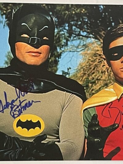 Batman and Robin Autographed 10x8 Photo