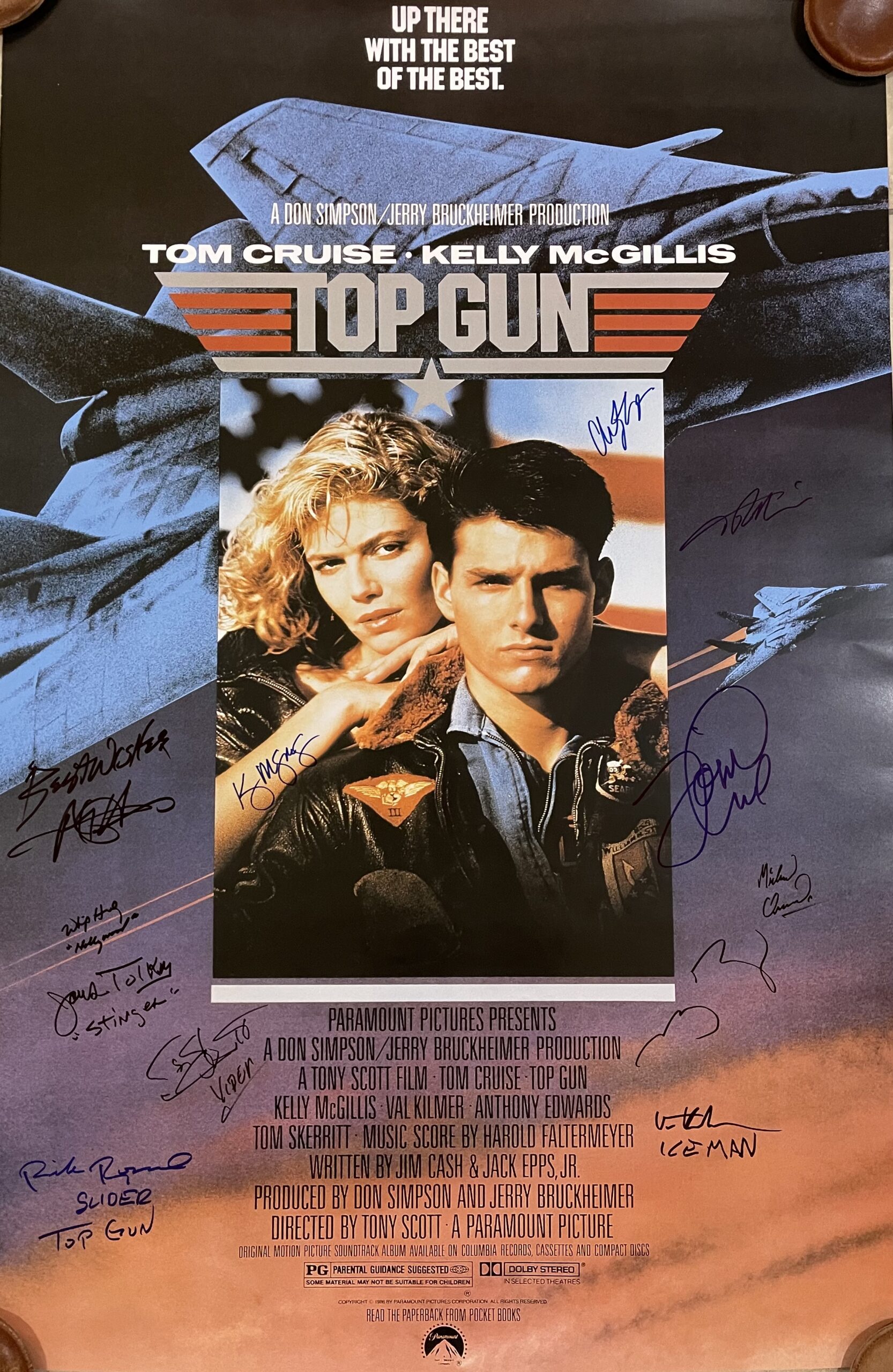 "Top Gun" Autographed Cast Movie Poster