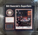 Framed Bill Swerski's Superfans memorabilia display.