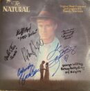 Autographed "The Natural" soundtrack album cover.