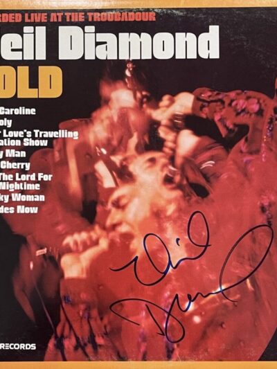 Neil Diamond live album cover with autograph.