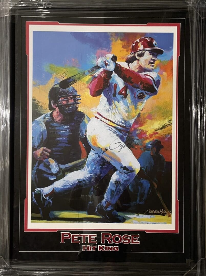 Baseball player hitting