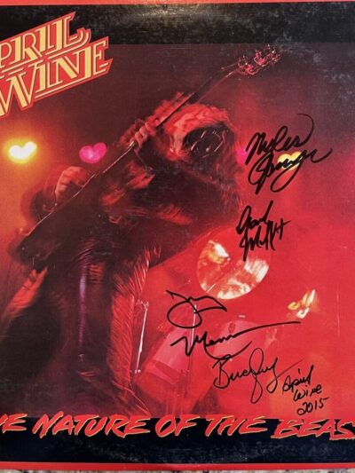 April Wine album cover with autographs.