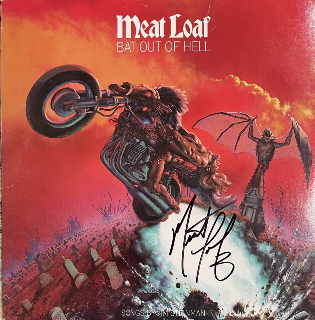 Motorcycle rider escaping fiery graveyard scene.