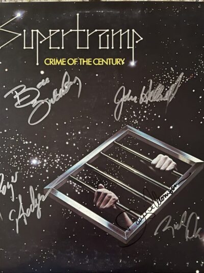 Supertramp album cover with band signatures.
