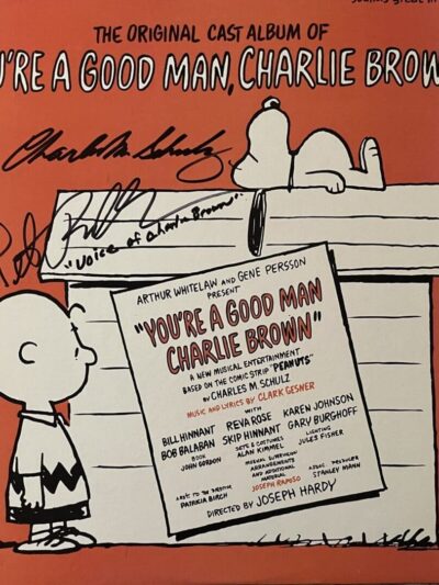 Charlie Brown album cover with signatures.