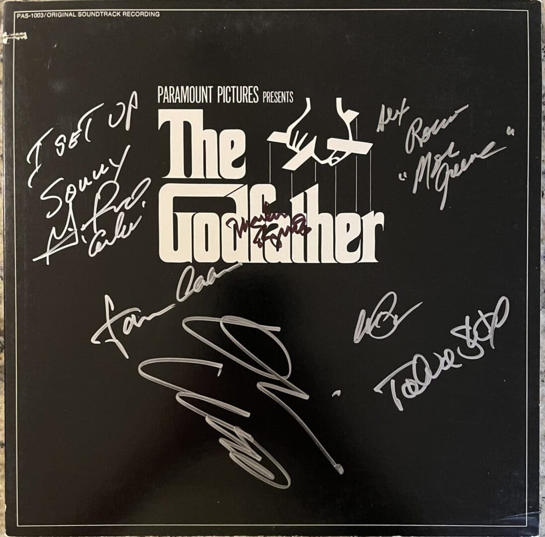 The Godfather signed album cover