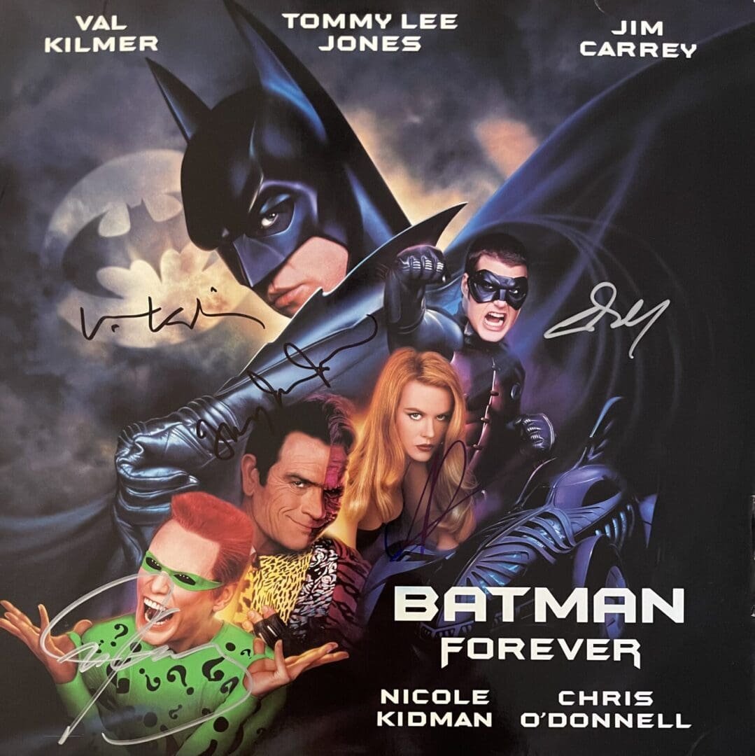 Batman Forever movie poster with characters.