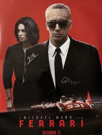 Movie poster featuring three actors and cars.