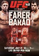 UFC 149 fight poster with fighters.