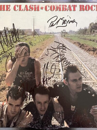 The Clash album cover with autographs.