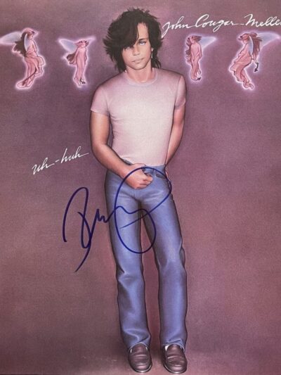 Illustrated man on pink background with angels.