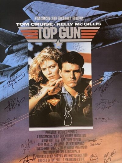 Top Gun movie poster with signatures.