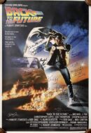 Back to the Future" signed movie poster.