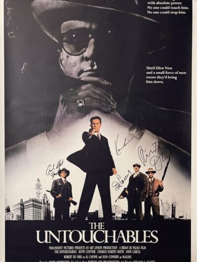 The Untouchables" movie poster with autographs.