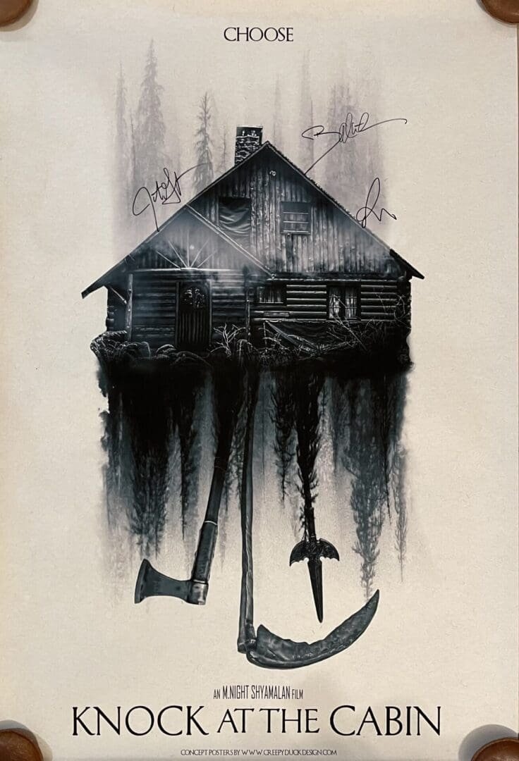 Knock at the Cabin" movie poster
