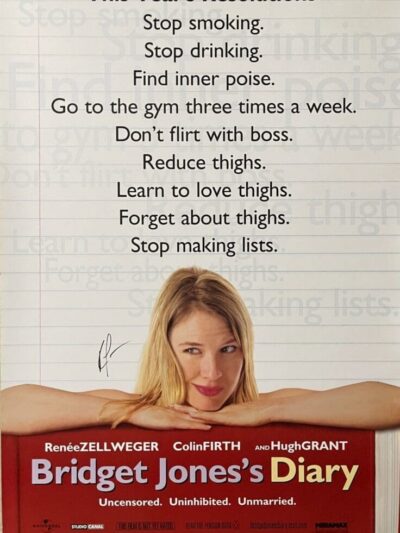 Bridget Jones's Diary movie poster with resolutions.