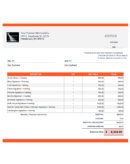 Invoice with itemized memorabilia framing charges.