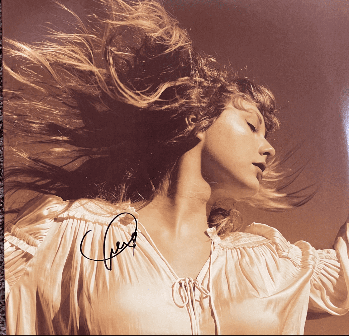 Woman with flowing hair in sepia tone.