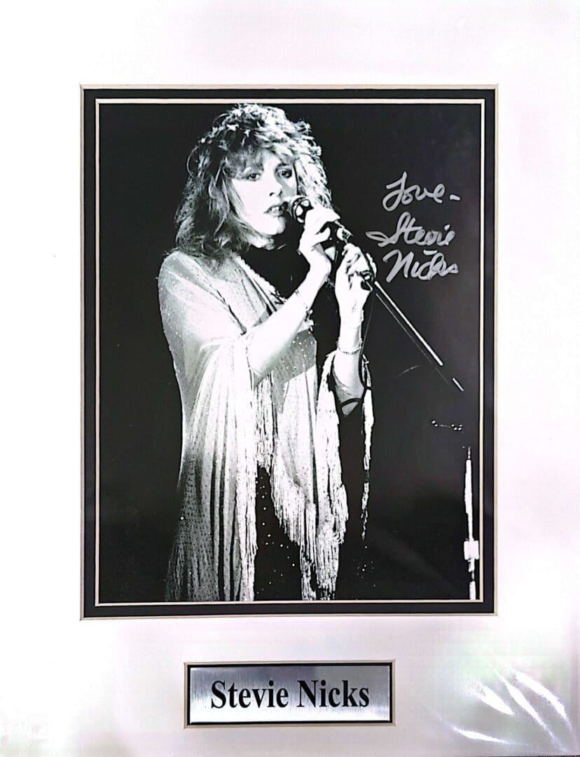 Singer performing with microphone