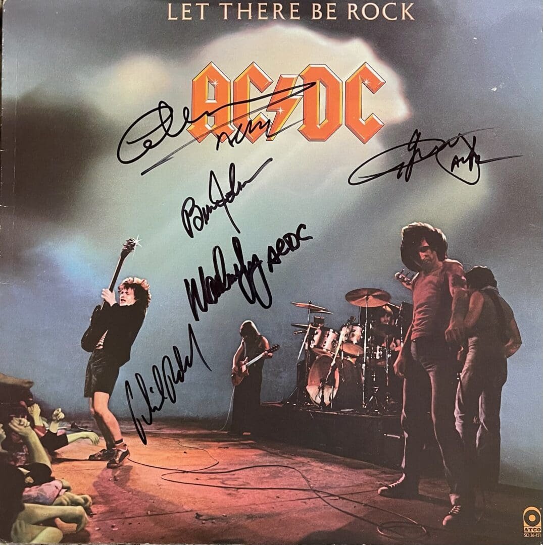 "AC/DC" Band Autographed Album "Let There Be Rock"